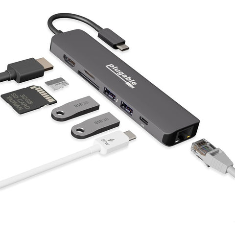 Plugable Technologies USB-C 7-in-1 Hub with Ethernet