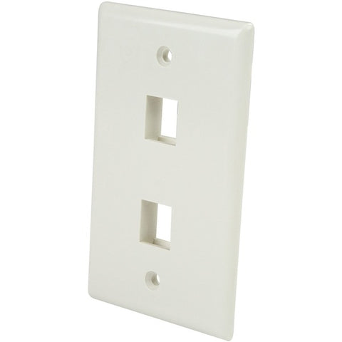 StarTech Dual Outlet RJ45 Universal Wall Plate White